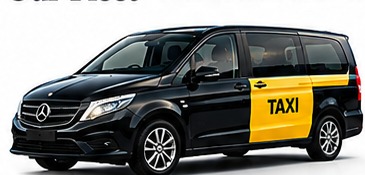 Black and yellow Mercedes Vito Barcelona taxi